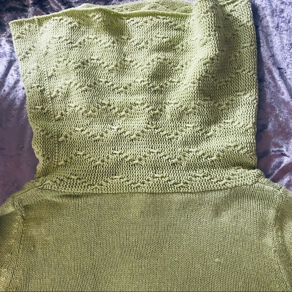 Chico's Pastel Green Cowl Neck Oversized Sweater - Picture 5 of 16